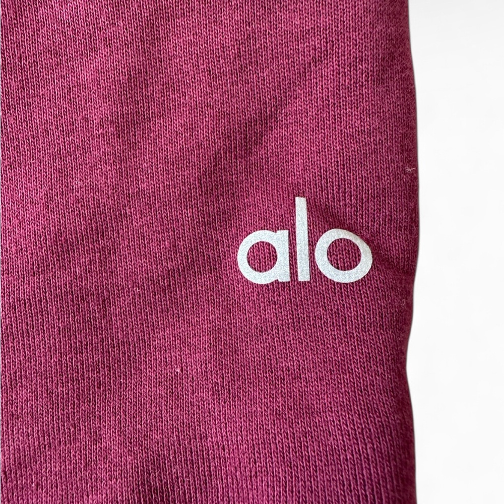 ALO Yoga Men’s Burgundy/Maroon Hoodie and Shorts Set - Size Large - Picture 8 of 9